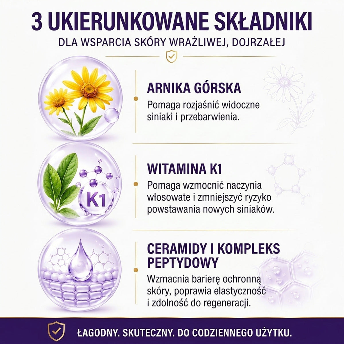 PuraCure® Krém na starostlivosť o modriny a posilnenie pokožky – pre zrelú, tenkú a krehkú pokožku