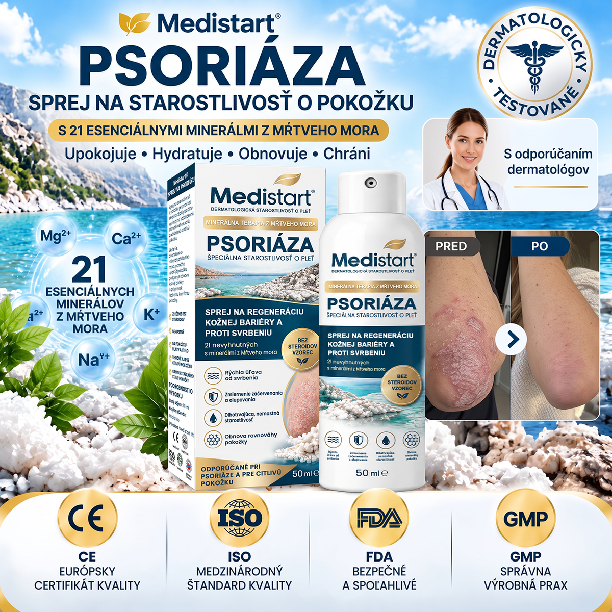 🌿Medistart® ŠPECIÁLNA STAROSTLIVOSŤ O POKOŽKU PRI PSORIÁZE