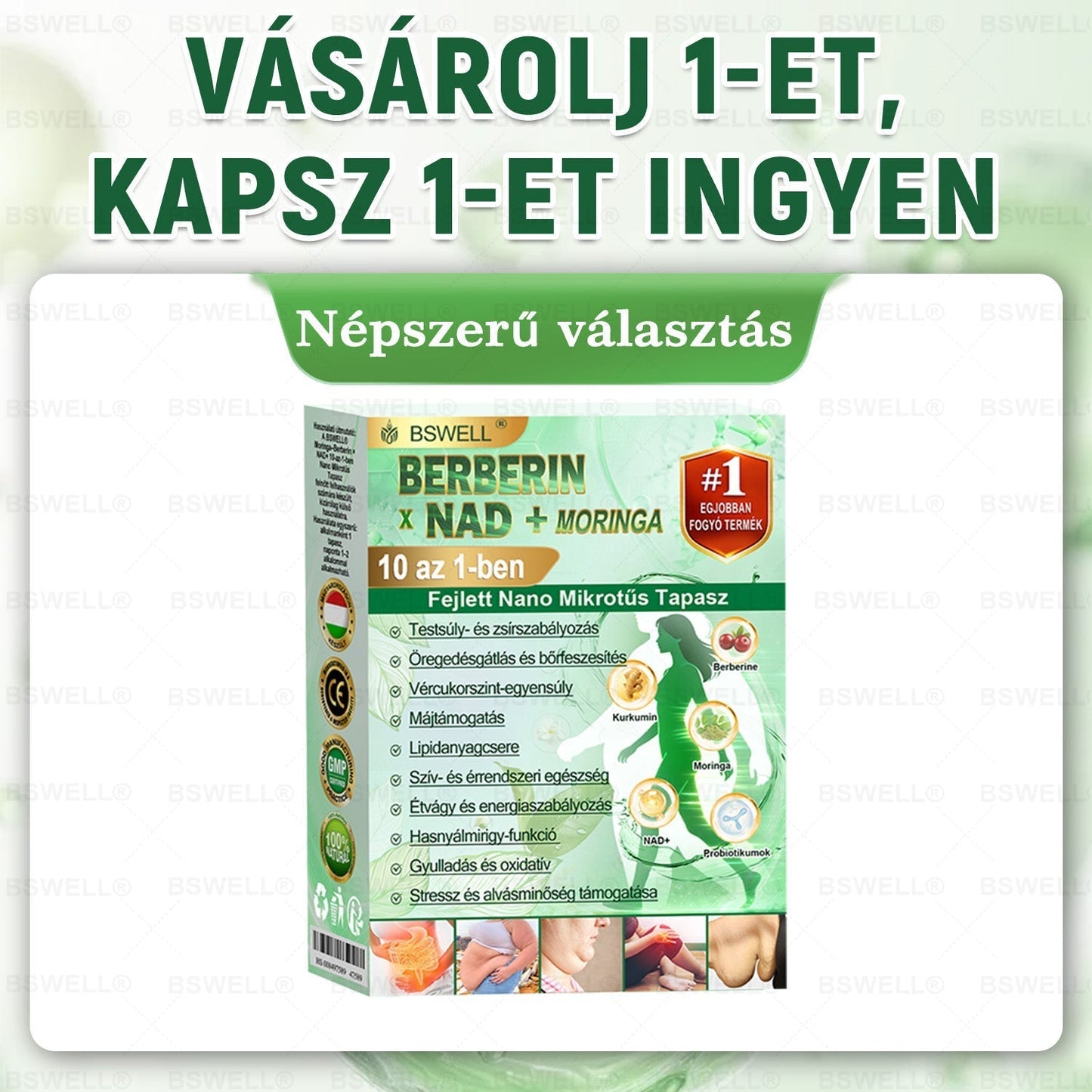 BSWELL® Nano mikronidla chudnúci náplasť (Rýchlo raz denne, viditeľné zmeny do 28 dní) ✅ Pre obezitu, kardiovaskulárne zdravie, cukrovku, spánkovú apnoe, zdravie kĺbov, problémy s kĺbmi a ďalšie